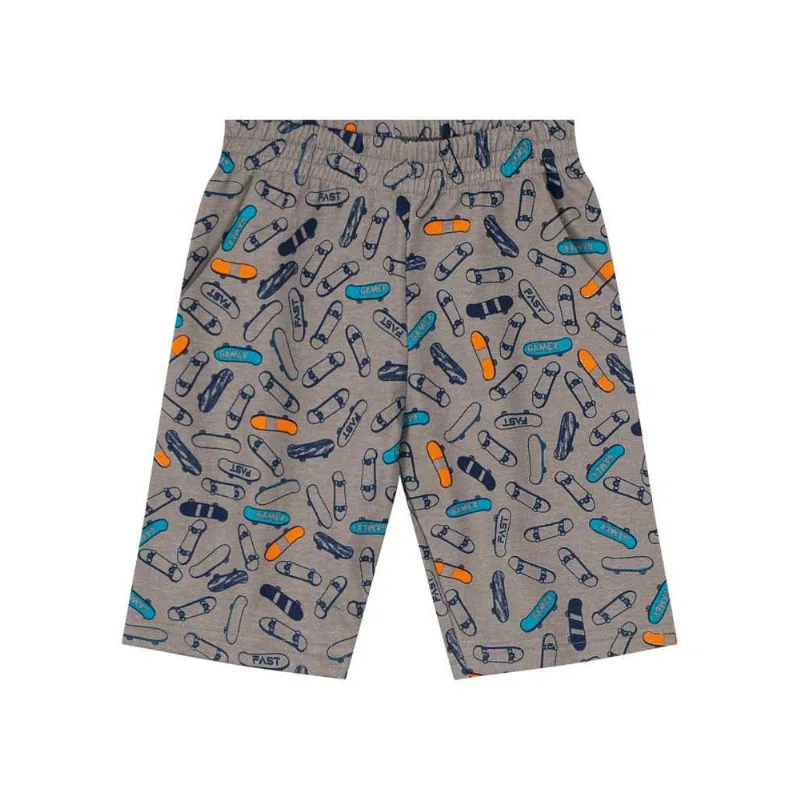 Bermuda infantil menino de skate Brandili Cinza 6