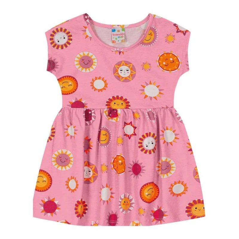 Vestido infantil menina de sol Brandili Rosa 8