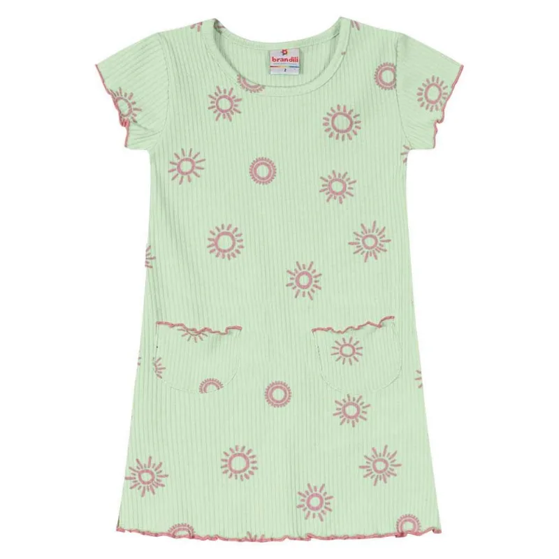 Vestido infantil menina sol Brandili Verde 3