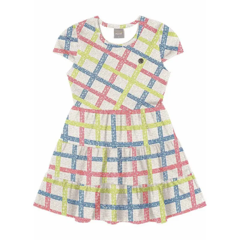 Vestido infantil menina quadriculado Mundi Natural 6