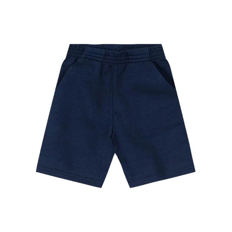 Bermuda básica infantil menino de moletinho Brandili Azul 1