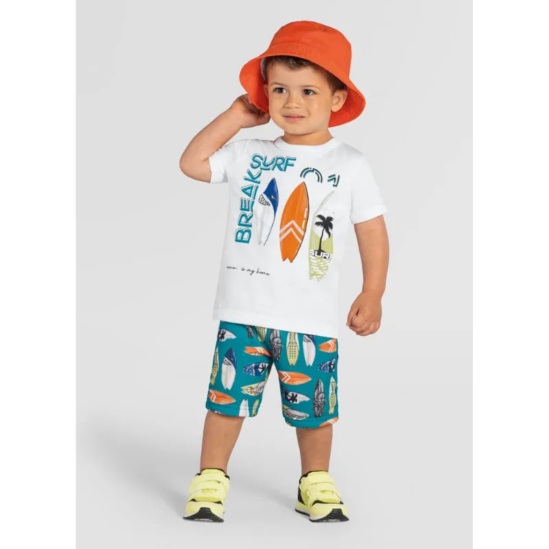 Conjunto infantil menino surf Brandili Branco 1