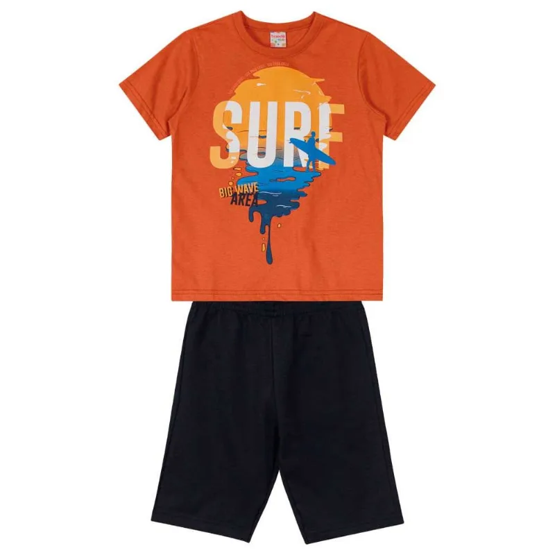 Conjunto infantil menino de surf Brandili Laranja 12