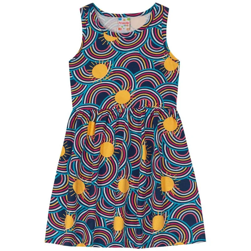 Vestido infantil menina de sol Brandili Azul 16