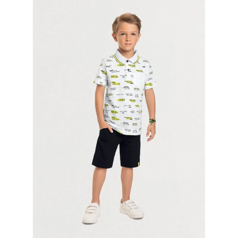 Conjunto infantil menino skate Mundi Branco 10