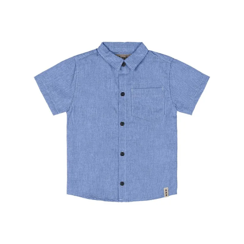 Camisa infantil menino de tricoline Mundi Azul 8