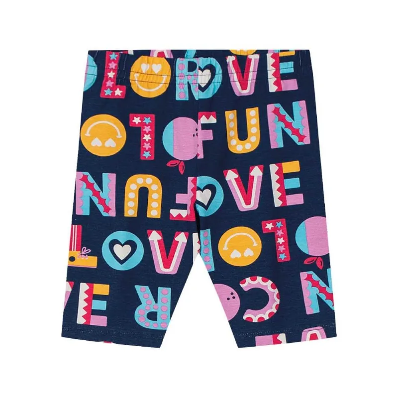 Bermuda ciclista infantil menina de smile Brandili Azul 1