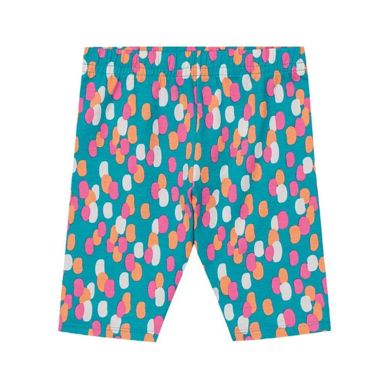 Bermuda ciclista infantil menina de bolinhas Brandili Azul 14