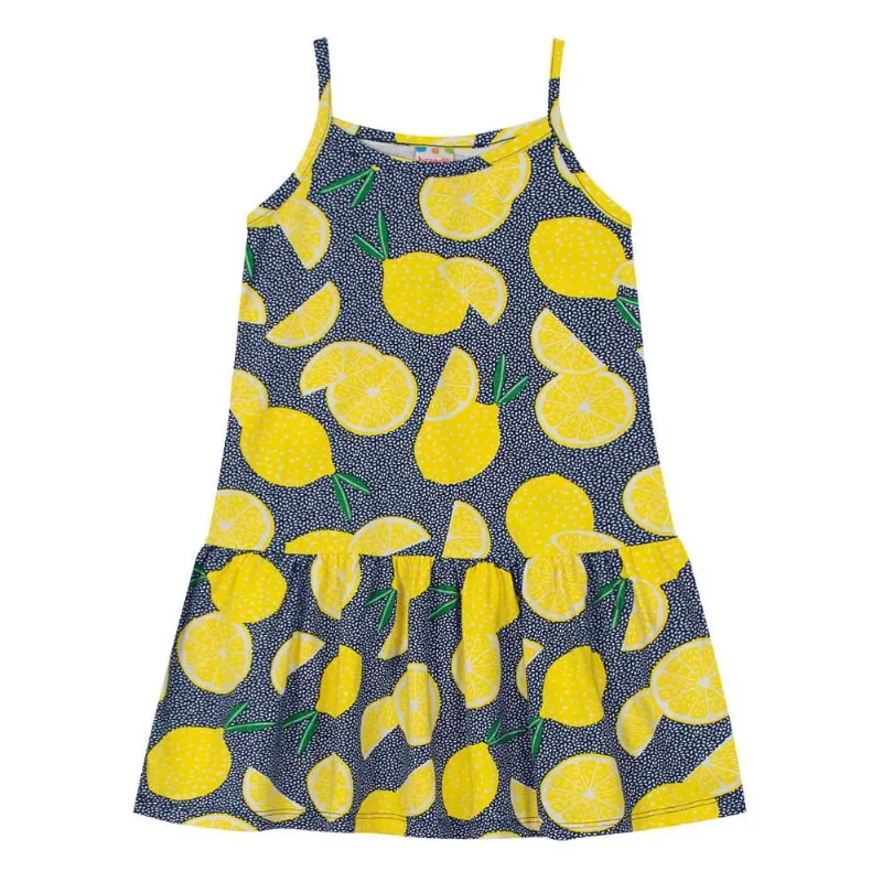 Vestido infantil menina de limãozinhos Brandili Azul 8