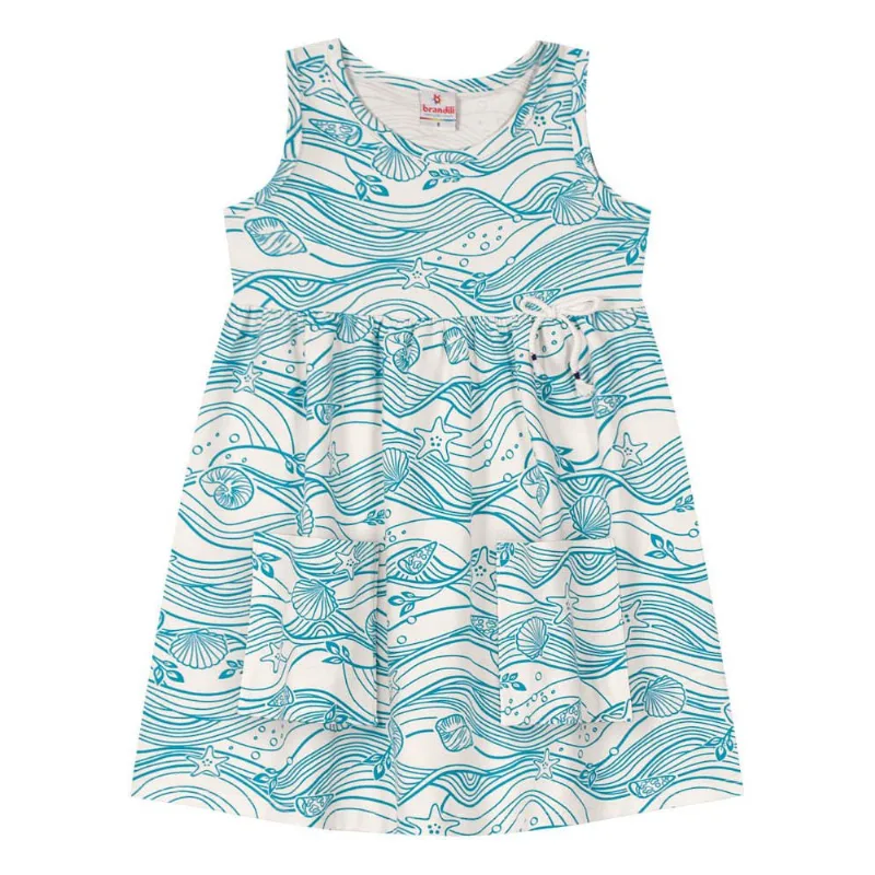Vestido infantil menina mar Brandili Natural 8