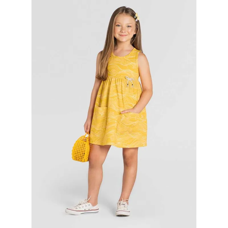 Vestido infantil menina mar Brandili Amarelo 4