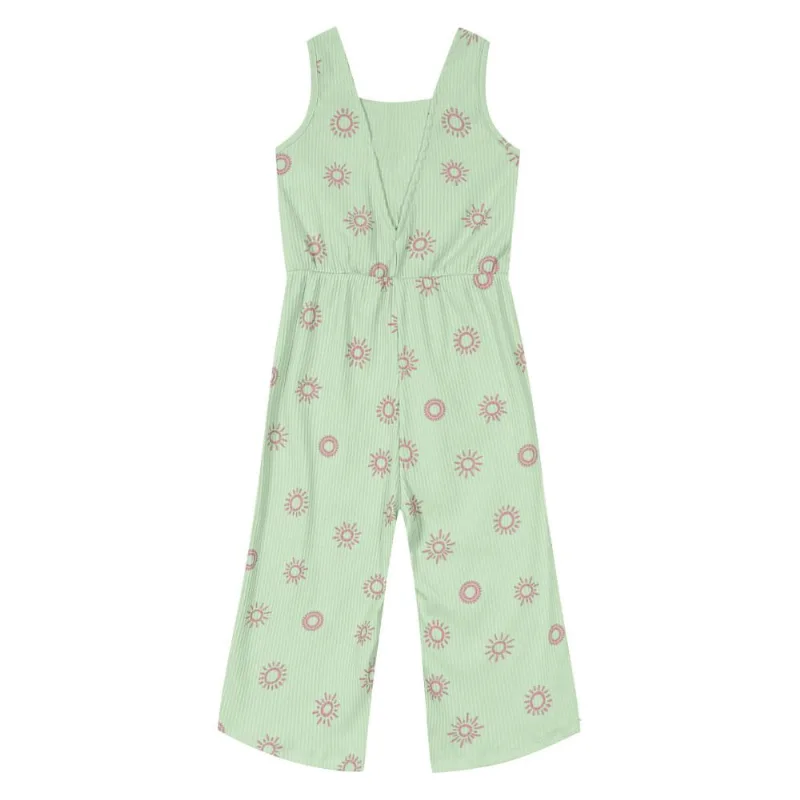 Macacão pantacourt infantil menina sol Brandili Verde 8