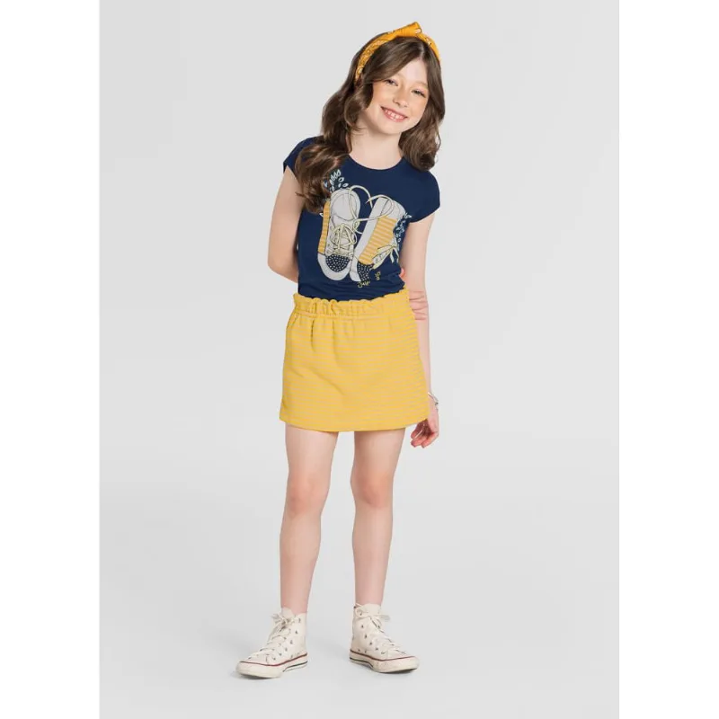 Conjunto infantil menina tênis Brandili Azul 6