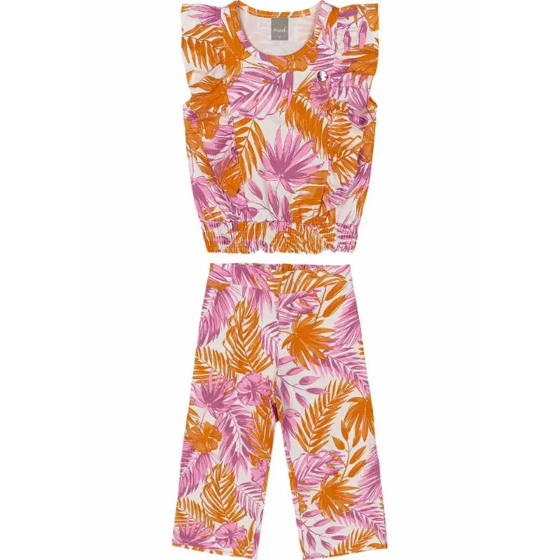 Conjunto infantil menina folhas Mundi Lilás 14