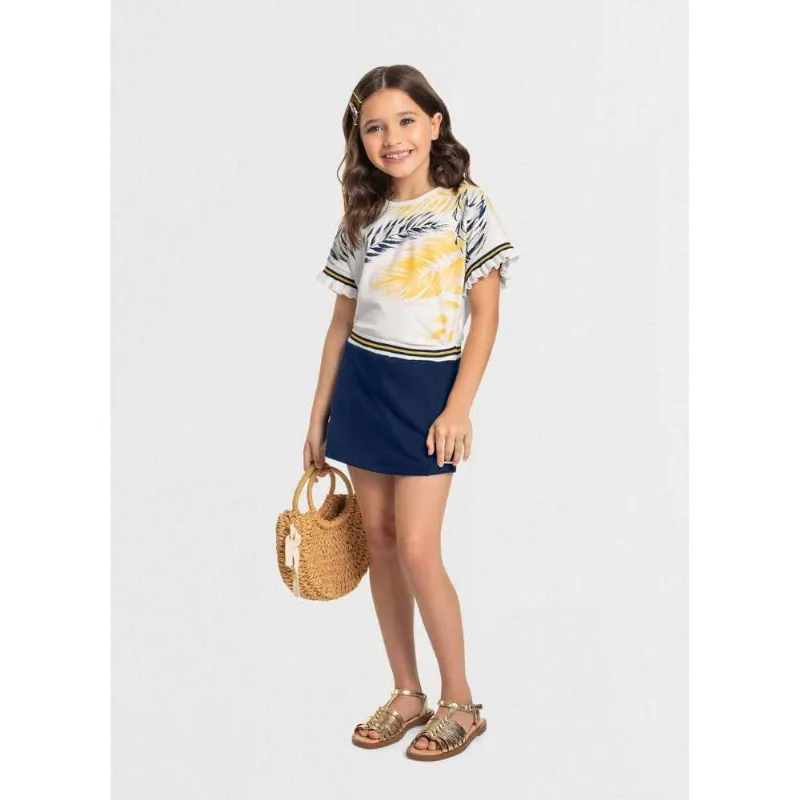 Conjunto infantil menina folhas Mundi Natural 8