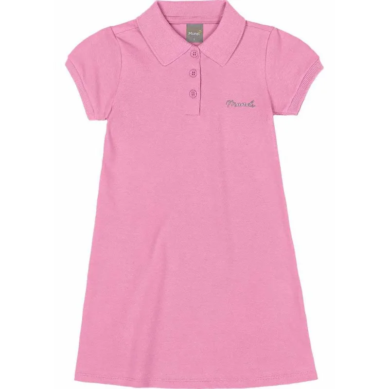 Vestido polo infantil menina clássico Mundi Lilás 10