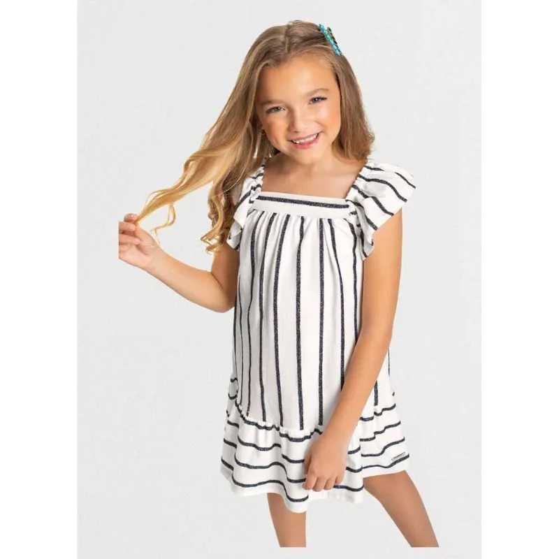 Vestido infantil menina com listras Mundi Natural 6