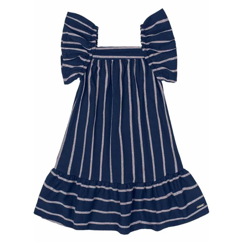 Vestido infantil menina com listras Mundi Azul 4