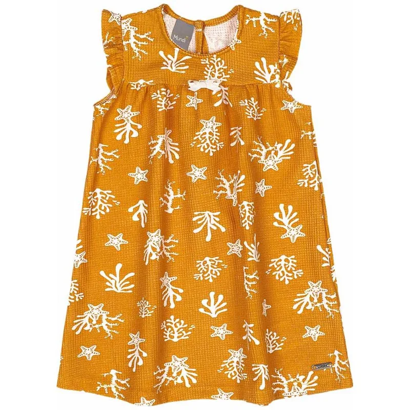 Vestido bebê menina estrelas Mundi Baby Amarelo M