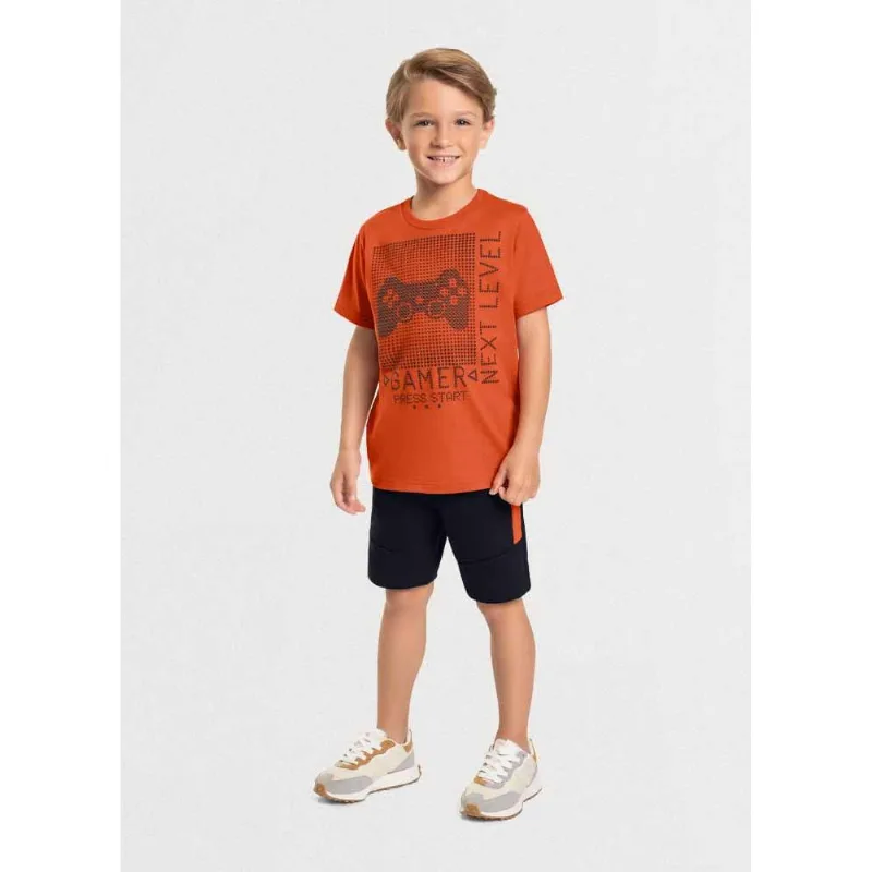 Conjunto infantil menino video game Mundi Laranja 10