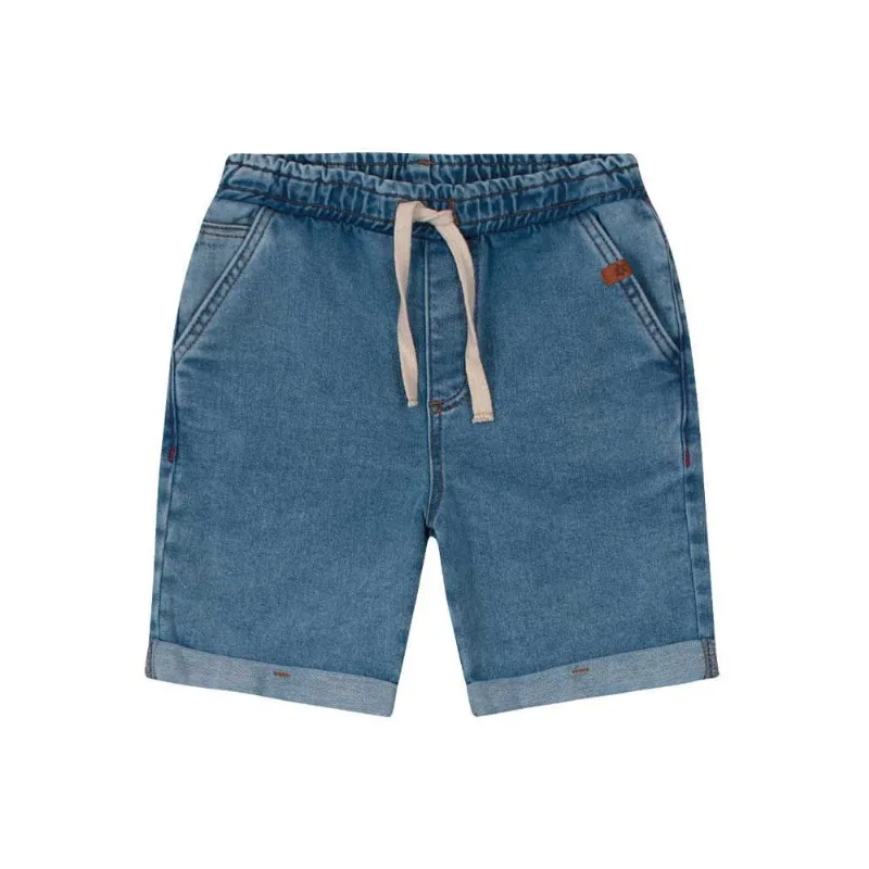 Bermuda Jeans infantil menino super comfort Brandili Azul 8