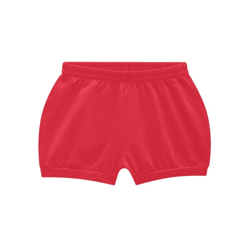 Shorts básico bebê unissex de malha Brandili Baby Vermelho P