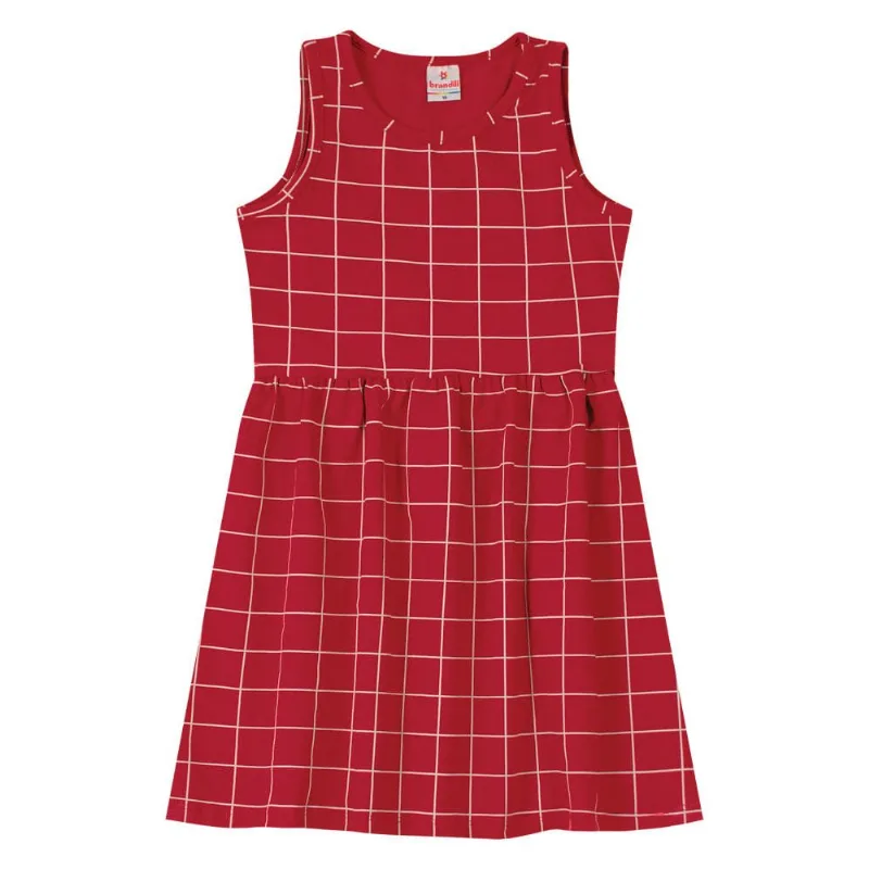 Vestido infantil menina em cotton Brandili Bordô 10