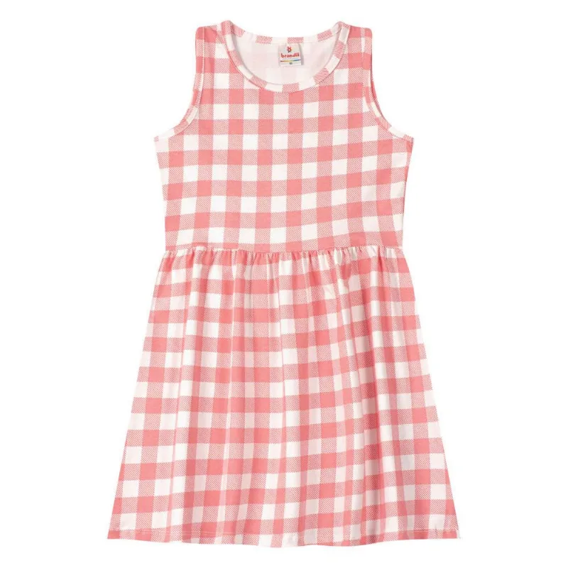 Vestido infantil menina em cotton Brandili Rosa 12