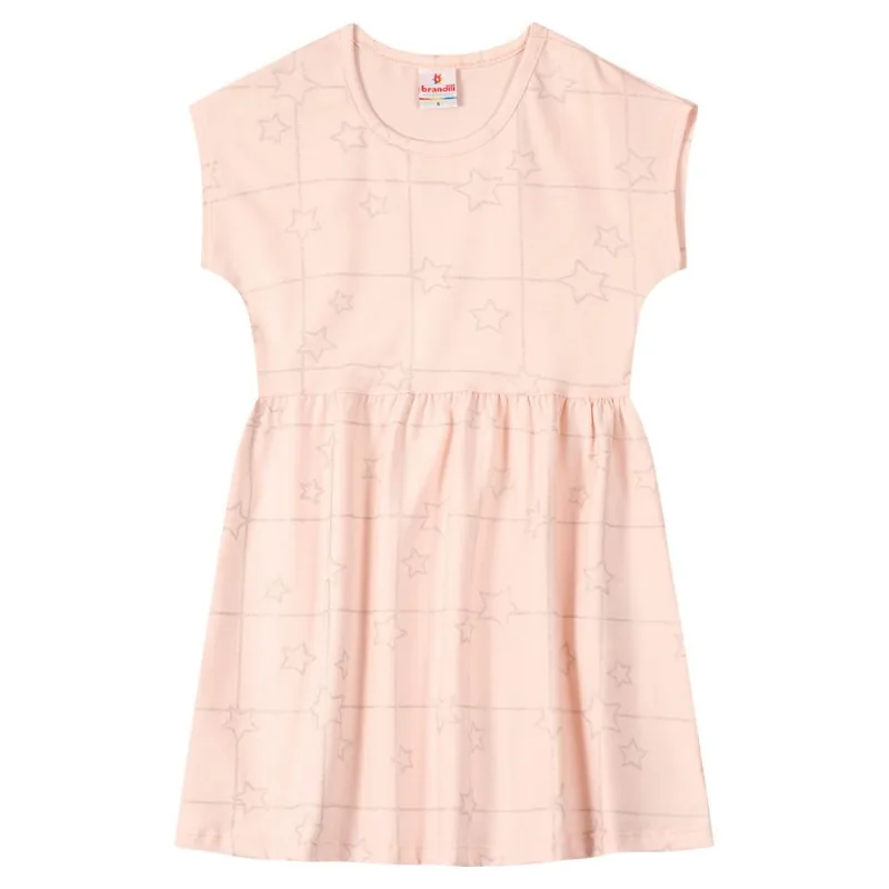 Vestido infantil menina em cotton Brandili Rosa 12