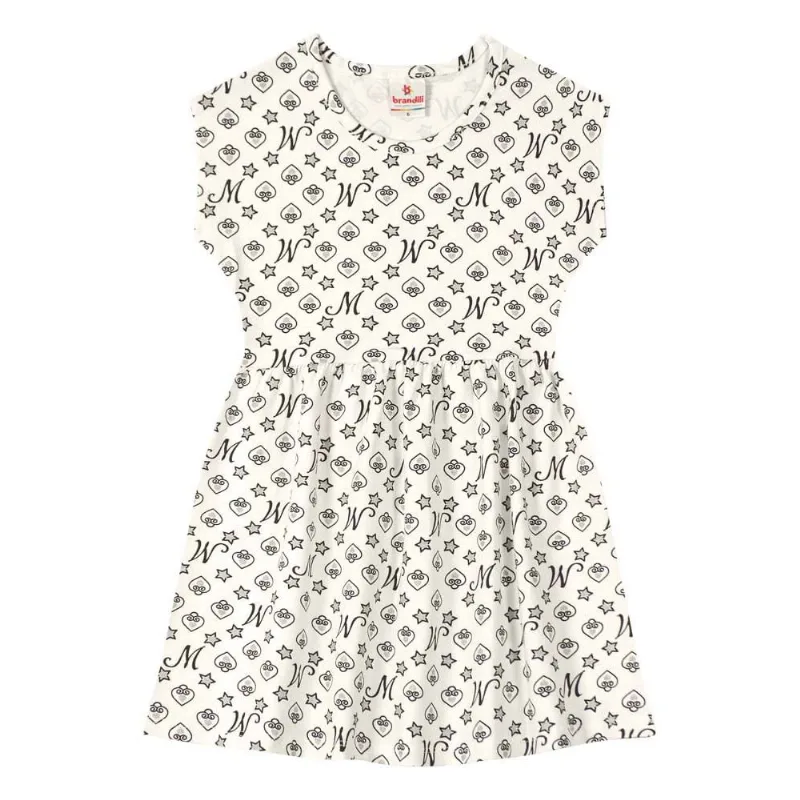 Vestido infantil menina em cotton Brandili Preto 4