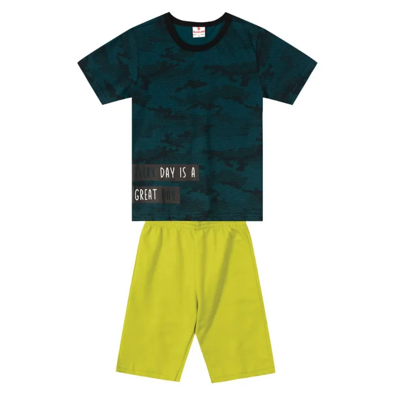Conjunto infantil menino em malha Brandili Preto 8