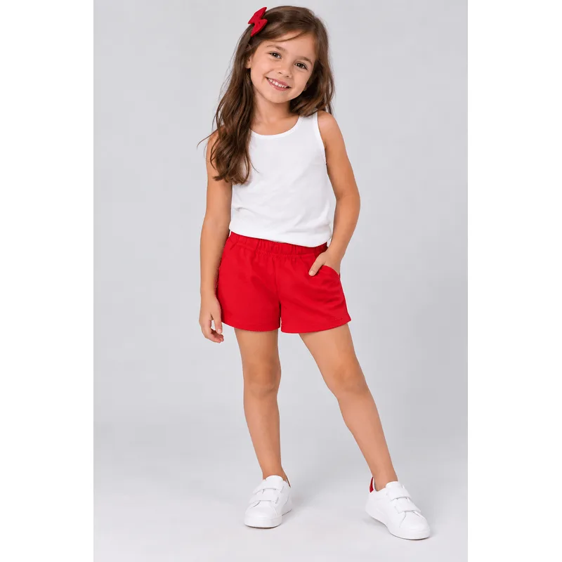 Shorts infantil menina em moletinho Brandili - 12