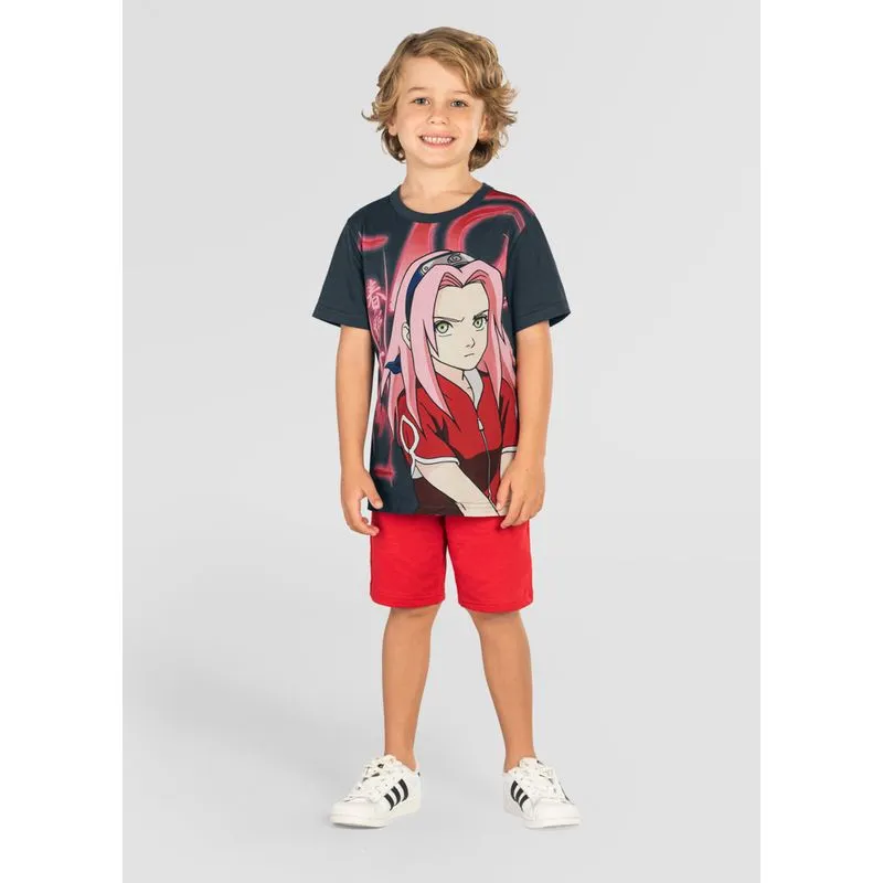 Camiseta infantil unissex Naruto Brandili - 6