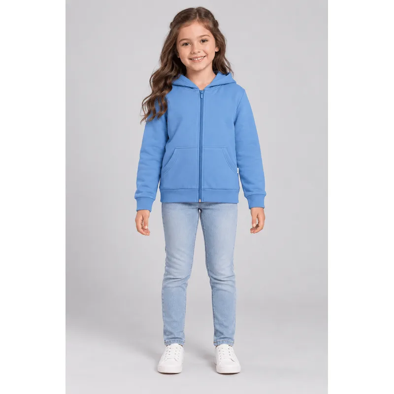 Jaqueta básica infantil menina em moletom Brandili - 8