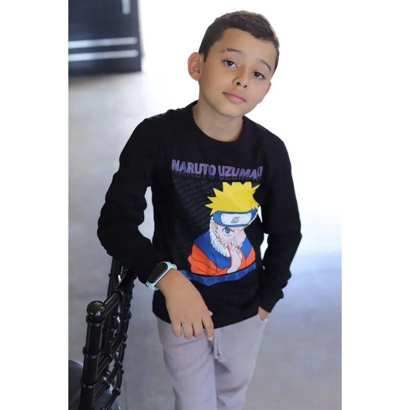 Blusa Manga Longa Infantil Menino Naruto Brandili 55109.110