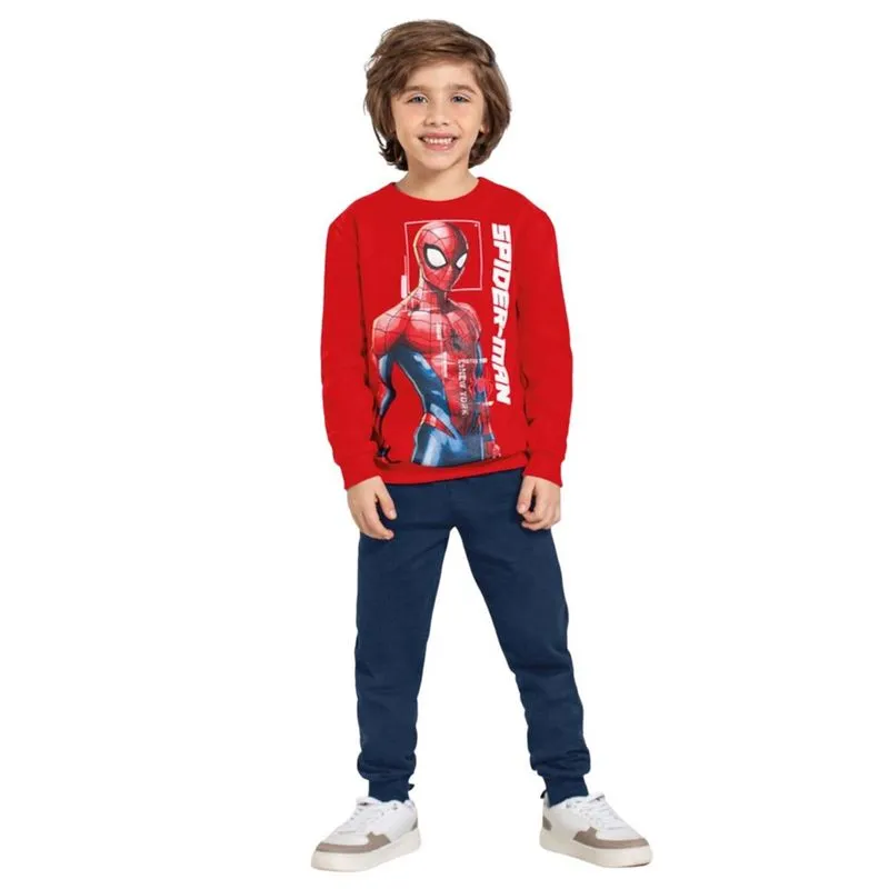 Conjunto Infantil Menino Moletom Homem Aranha Brandili 55103