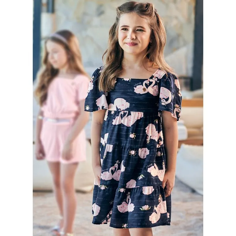 Vestido em viscose infantil menina Mundi - 8