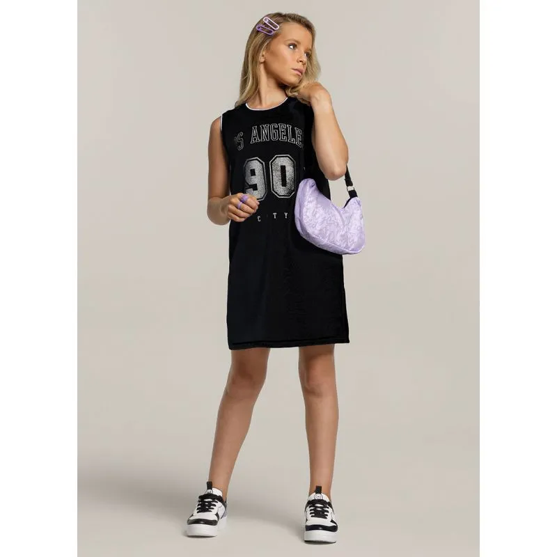 Vestido em malha mech teen menina Young Class - 10