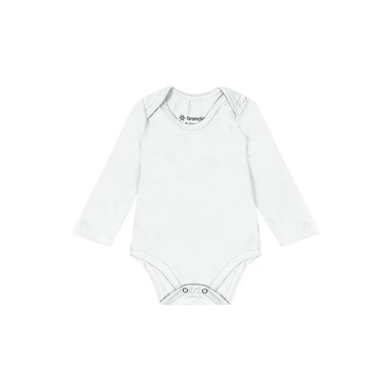 Body bebê unissex manga longa em cotton Brandili - M