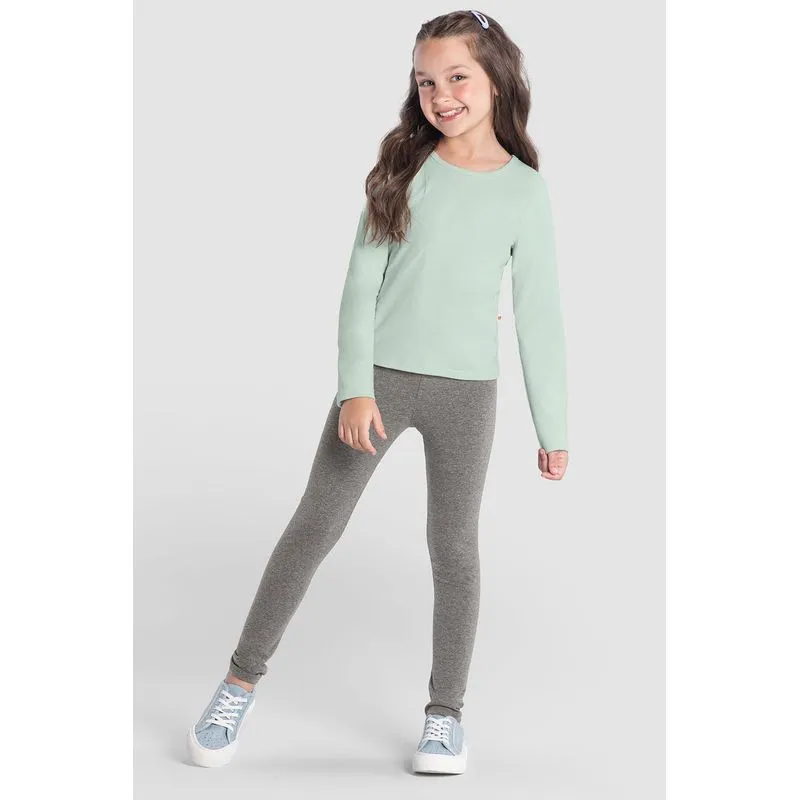 Calça legging infantil menina em cotton Brandili - 4