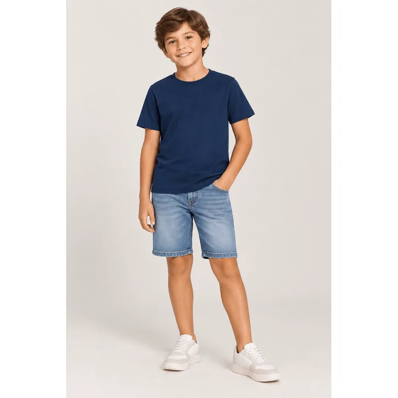Camiseta infantil menino em meia malha Brandili - 12
