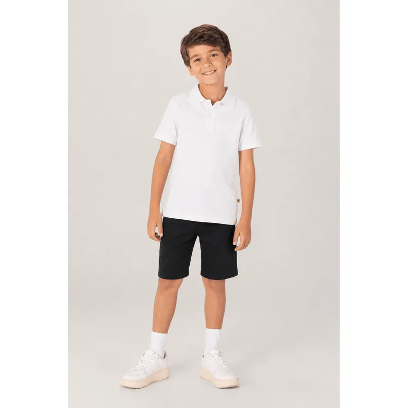 Camisa polo infantil menino em meia malha Brandili - 16