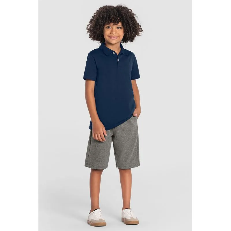 Camisa polo infantil menino em meia malha Brandili - 14