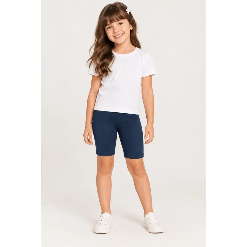 Bermuda ciclista infantil menina em cotton Brandili - 12