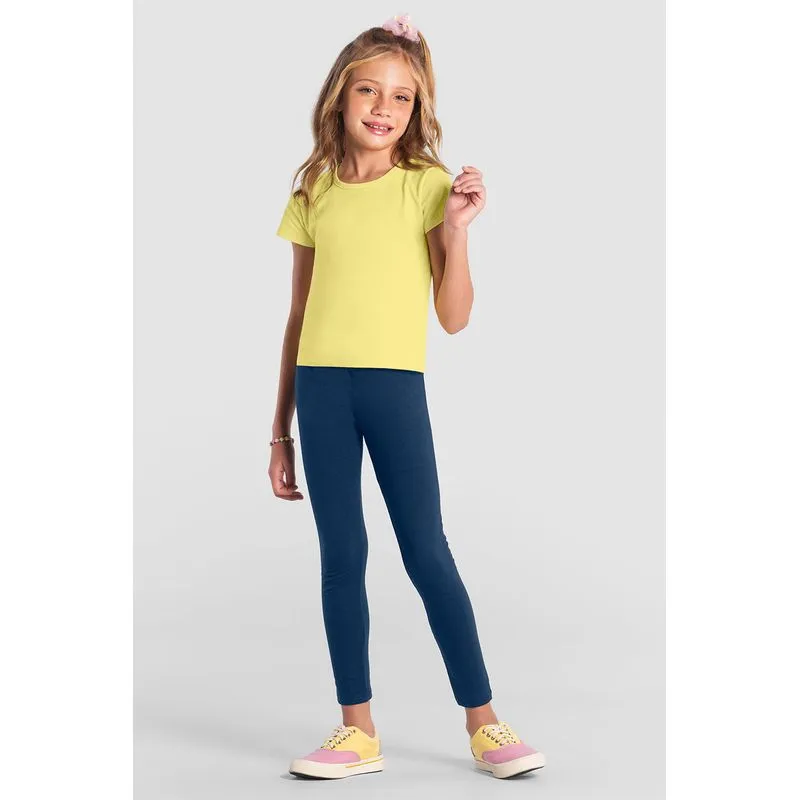 Calça legging infantil menina em cotton Brandili - M