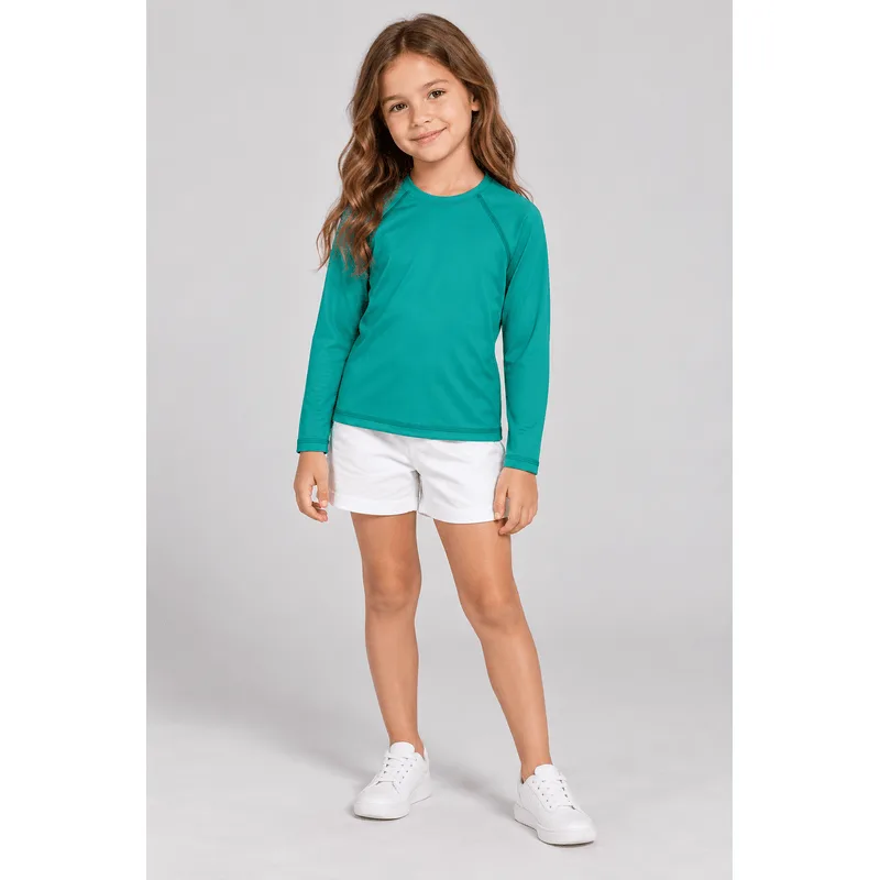 Camiseta infantil unissex em malha UV Brandili - 14