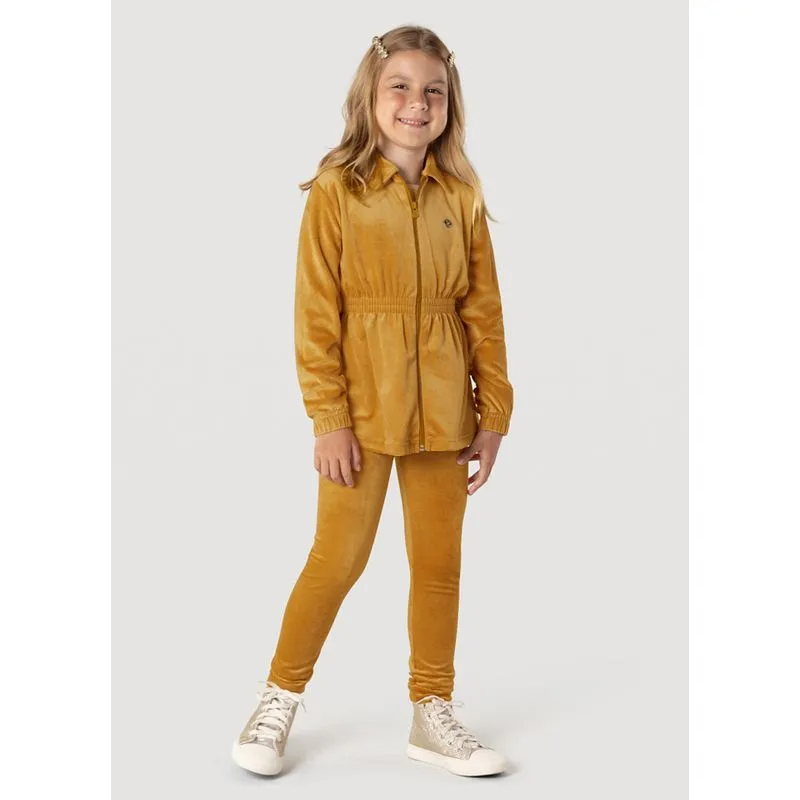 Jaqueta Malha Cotelê Infantil Menina Brandili - 12