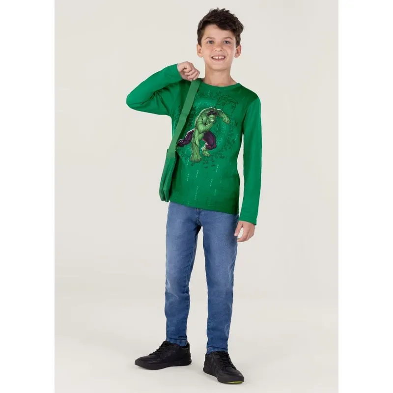Camiseta Os Vingadores Em Malha Infantil Unissex Brandili - 4