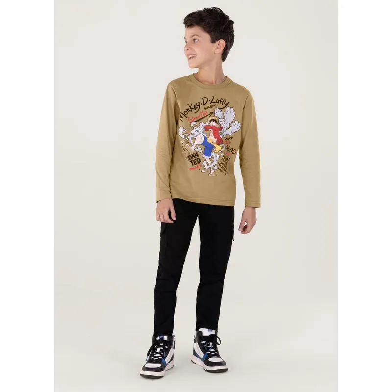 Camiseta Unissex One Piece Infantil Brandili - 12