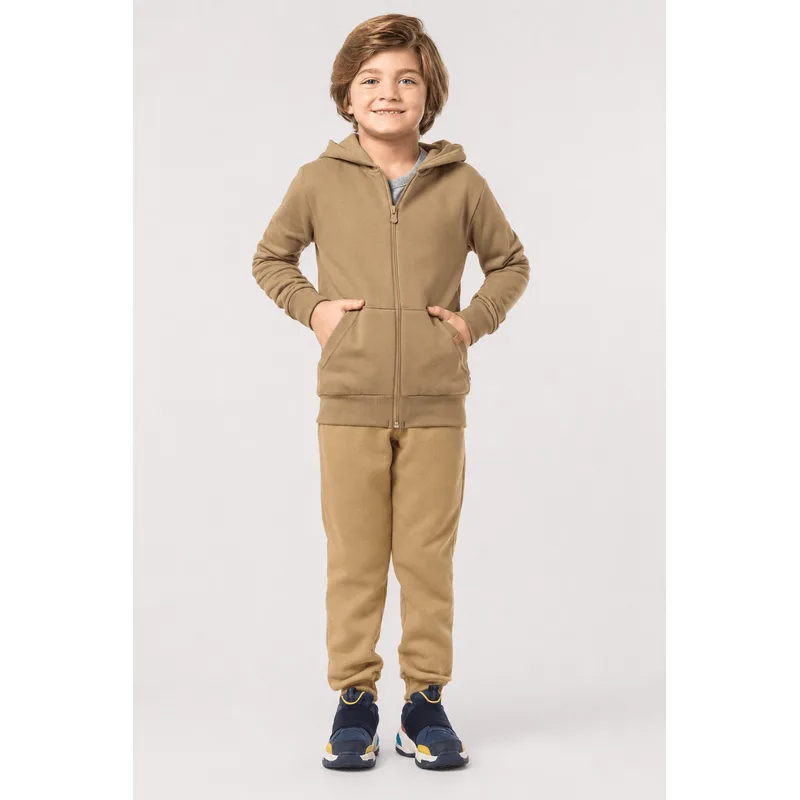 Calça Jogger Básica Infantil Menino Em Moletom Brandili - 1